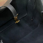 Saint Laurent Bea Tote In Grained Leather Black
